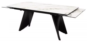 Стол IVAR 180 MARBLES KL-188 Контрастный мрамор, итальянская керамика, ®DISAUR