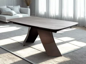 Стол YON 180 TL-109, испанская керамика / Шоколадное золото каркас, ®DISAUR