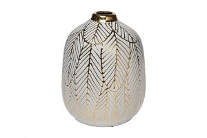 Ваза керамическая с золотым принтом