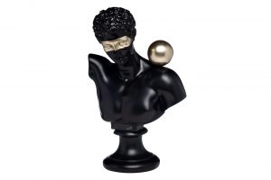 Статуэтка «Античный бюст» мужской черный