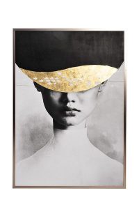 Холст «Затмение-1» в багете латунь