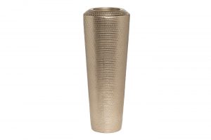 Кашпо с фактурной отделкой шампань