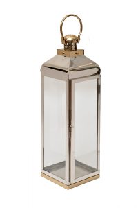 Подсвечник нерж.сталь/стекло