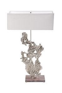 Лампа настольная с кремовым абажуром