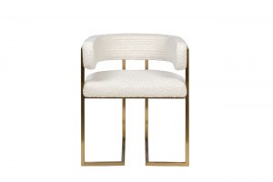 Стул букле бежевый/матовое золото