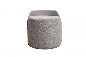 Пуф Bruno букле/искусственная кожа серый